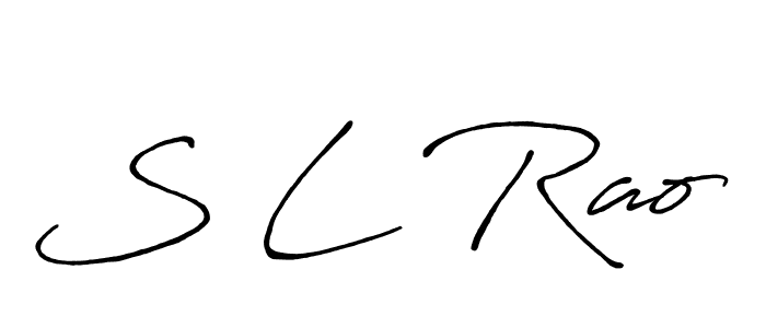 Make a beautiful signature design for name S L Rao. With this signature (Antro_Vectra_Bolder) style, you can create a handwritten signature for free. S L Rao signature style 7 images and pictures png