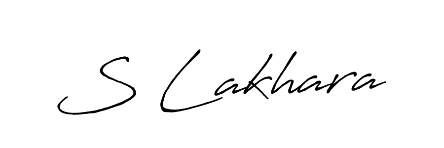 Use a signature maker to create a handwritten signature online. With this signature software, you can design (Antro_Vectra_Bolder) your own signature for name S Lakhara. S Lakhara signature style 7 images and pictures png