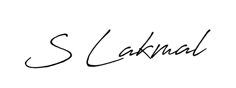 Also You can easily find your signature by using the search form. We will create S Lakmal name handwritten signature images for you free of cost using Antro_Vectra_Bolder sign style. S Lakmal signature style 7 images and pictures png