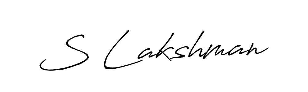 if you are searching for the best signature style for your name S Lakshman. so please give up your signature search. here we have designed multiple signature styles  using Antro_Vectra_Bolder. S Lakshman signature style 7 images and pictures png