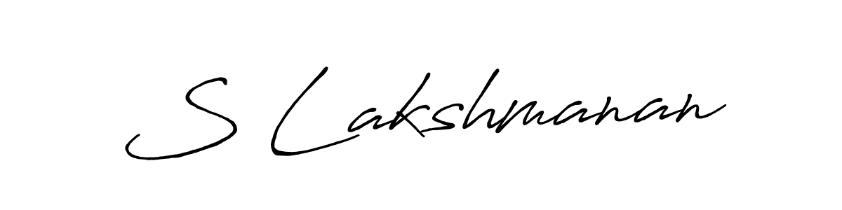 Create a beautiful signature design for name S Lakshmanan. With this signature (Antro_Vectra_Bolder) fonts, you can make a handwritten signature for free. S Lakshmanan signature style 7 images and pictures png