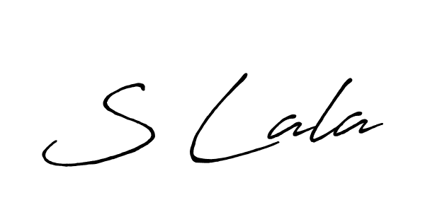 Design your own signature with our free online signature maker. With this signature software, you can create a handwritten (Antro_Vectra_Bolder) signature for name S Lala. S Lala signature style 7 images and pictures png