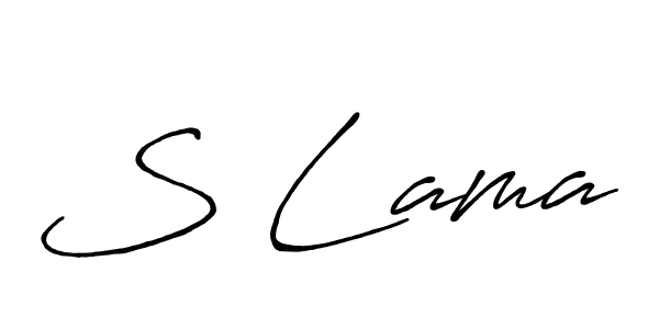 Use a signature maker to create a handwritten signature online. With this signature software, you can design (Antro_Vectra_Bolder) your own signature for name S Lama. S Lama signature style 7 images and pictures png