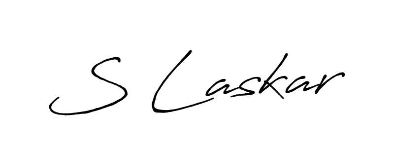 Design your own signature with our free online signature maker. With this signature software, you can create a handwritten (Antro_Vectra_Bolder) signature for name S Laskar. S Laskar signature style 7 images and pictures png
