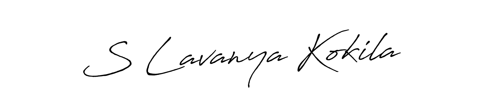 Also You can easily find your signature by using the search form. We will create S Lavanya Kokila name handwritten signature images for you free of cost using Antro_Vectra_Bolder sign style. S Lavanya Kokila signature style 7 images and pictures png