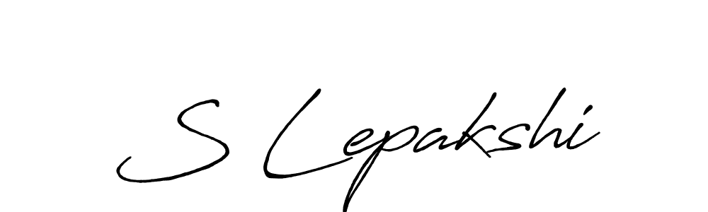 if you are searching for the best signature style for your name S Lepakshi. so please give up your signature search. here we have designed multiple signature styles  using Antro_Vectra_Bolder. S Lepakshi signature style 7 images and pictures png