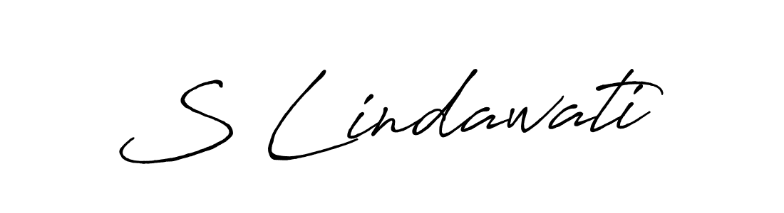 How to make S Lindawati signature? Antro_Vectra_Bolder is a professional autograph style. Create handwritten signature for S Lindawati name. S Lindawati signature style 7 images and pictures png