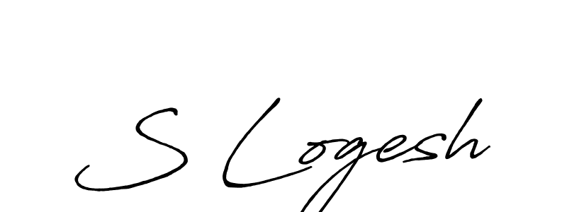 Create a beautiful signature design for name S Logesh. With this signature (Antro_Vectra_Bolder) fonts, you can make a handwritten signature for free. S Logesh signature style 7 images and pictures png