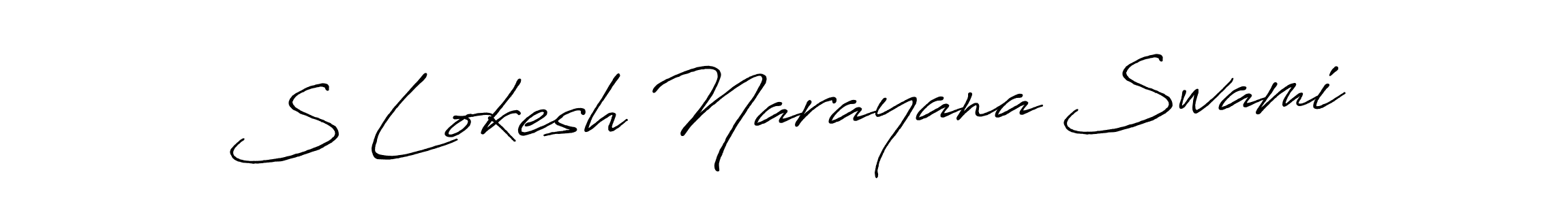 How to make S Lokesh Narayana Swami signature? Antro_Vectra_Bolder is a professional autograph style. Create handwritten signature for S Lokesh Narayana Swami name. S Lokesh Narayana Swami signature style 7 images and pictures png