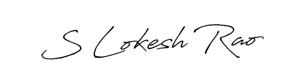 How to make S Lokesh Rao signature? Antro_Vectra_Bolder is a professional autograph style. Create handwritten signature for S Lokesh Rao name. S Lokesh Rao signature style 7 images and pictures png