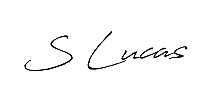 Use a signature maker to create a handwritten signature online. With this signature software, you can design (Antro_Vectra_Bolder) your own signature for name S Lucas. S Lucas signature style 7 images and pictures png