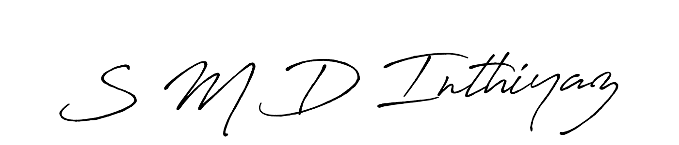 Make a beautiful signature design for name S M D Inthiyaz. Use this online signature maker to create a handwritten signature for free. S M D Inthiyaz signature style 7 images and pictures png
