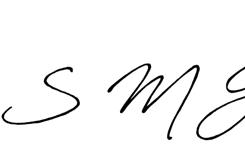S M G stylish signature style. Best Handwritten Sign (Antro_Vectra_Bolder) for my name. Handwritten Signature Collection Ideas for my name S M G. S M G signature style 7 images and pictures png