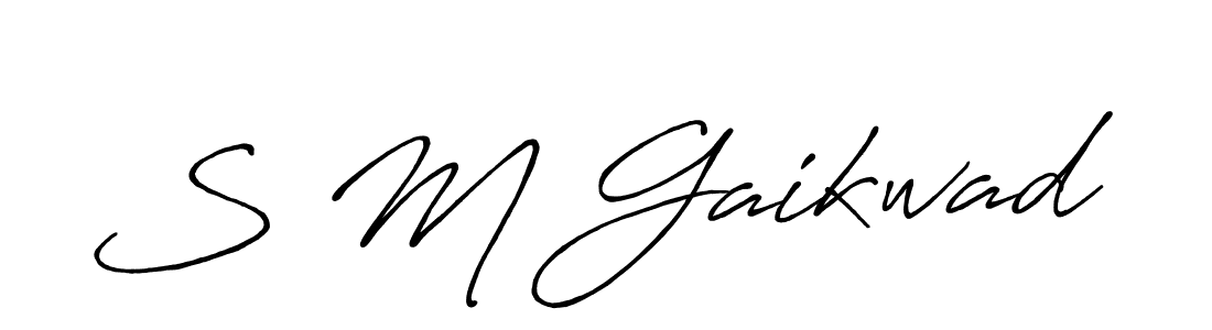 S M Gaikwad stylish signature style. Best Handwritten Sign (Antro_Vectra_Bolder) for my name. Handwritten Signature Collection Ideas for my name S M Gaikwad. S M Gaikwad signature style 7 images and pictures png