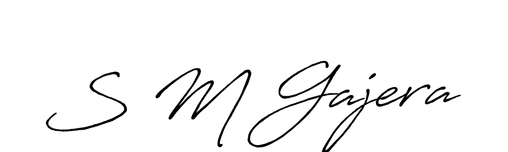 It looks lik you need a new signature style for name S M Gajera. Design unique handwritten (Antro_Vectra_Bolder) signature with our free signature maker in just a few clicks. S M Gajera signature style 7 images and pictures png