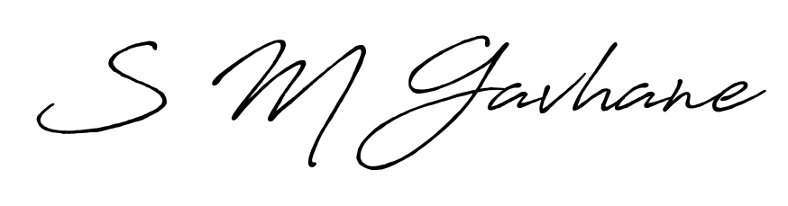 A timeless handwritten aesthetic for S M Gavhane. The Antro_Vectra_Bolder font gives your signature a handcrafted feel with natural curves. S M Gavhane signature style 7 images and pictures png