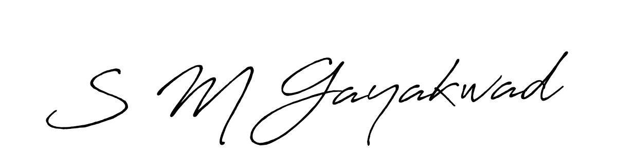 Also we have S M Gayakwad name is the best signature style. Create professional handwritten signature collection using Antro_Vectra_Bolder autograph style. S M Gayakwad signature style 7 images and pictures png