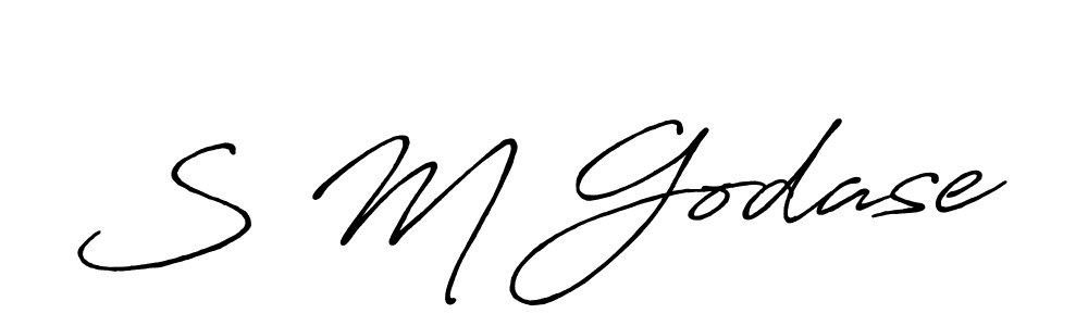 You should practise on your own different ways (Antro_Vectra_Bolder) to write your name (S M Godase) in signature. don't let someone else do it for you. S M Godase signature style 7 images and pictures png