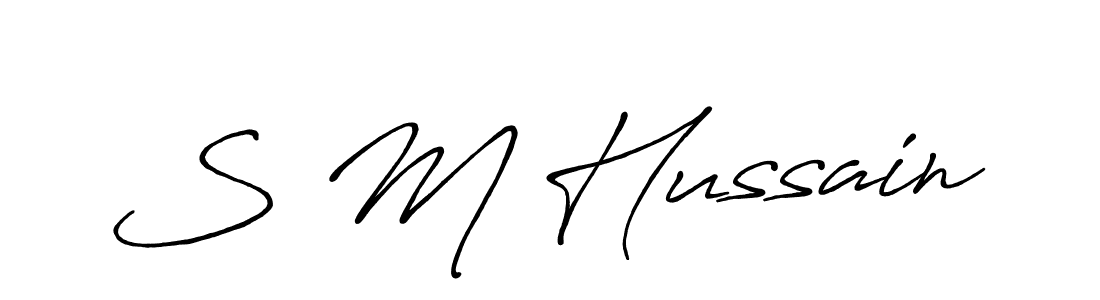 How to make S M Hussain signature? Antro_Vectra_Bolder is a professional autograph style. Create handwritten signature for S M Hussain name. S M Hussain signature style 7 images and pictures png