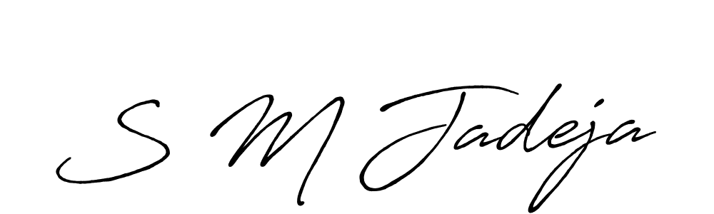 Once you've used our free online signature maker to create your best signature Antro_Vectra_Bolder style, it's time to enjoy all of the benefits that S M Jadeja name signing documents. S M Jadeja signature style 7 images and pictures png