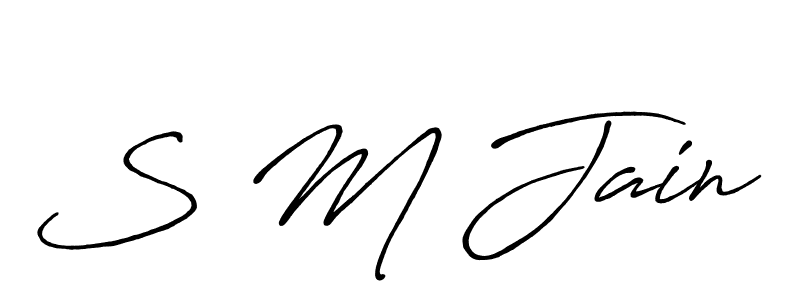 Design your own signature with our free online signature maker. With this signature software, you can create a handwritten (Antro_Vectra_Bolder) signature for name S M Jain. S M Jain signature style 7 images and pictures png