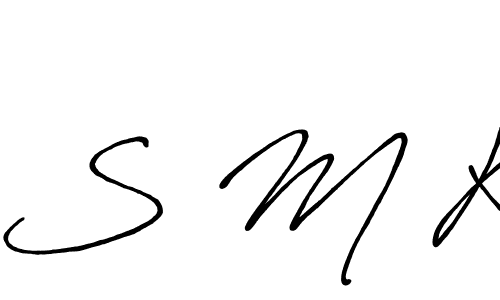 S M K stylish signature style. Best Handwritten Sign (Antro_Vectra_Bolder) for my name. Handwritten Signature Collection Ideas for my name S M K. S M K signature style 7 images and pictures png