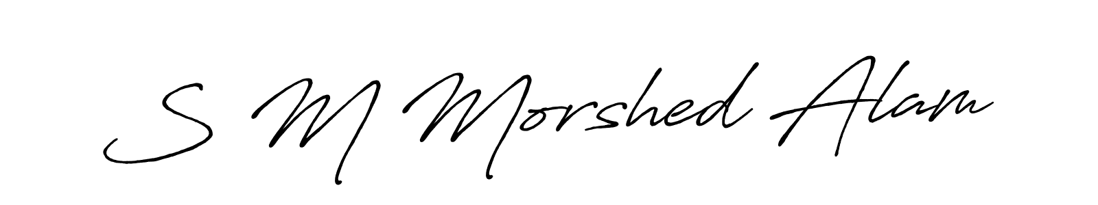 Antro_Vectra_Bolder is a professional signature style that is perfect for those who want to add a touch of class to their signature. It is also a great choice for those who want to make their signature more unique. Get S M Morshed Alam name to fancy signature for free. S M Morshed Alam signature style 7 images and pictures png