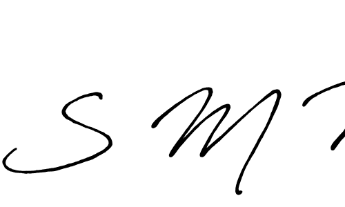 How to make S M N signature? Antro_Vectra_Bolder is a professional autograph style. Create handwritten signature for S M N name. S M N signature style 7 images and pictures png