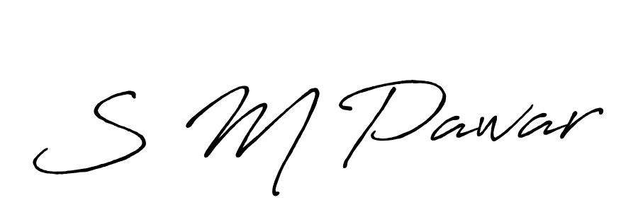 How to make S M Pawar signature? Antro_Vectra_Bolder is a professional autograph style. Create handwritten signature for S M Pawar name. S M Pawar signature style 7 images and pictures png