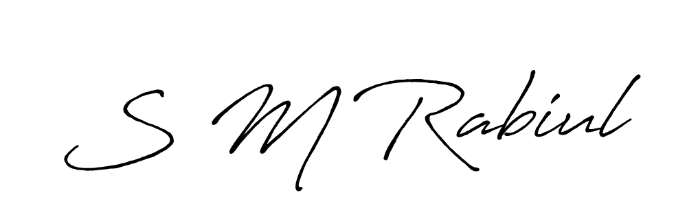 Design your own signature with our free online signature maker. With this signature software, you can create a handwritten (Antro_Vectra_Bolder) signature for name S M Rabiul. S M Rabiul signature style 7 images and pictures png