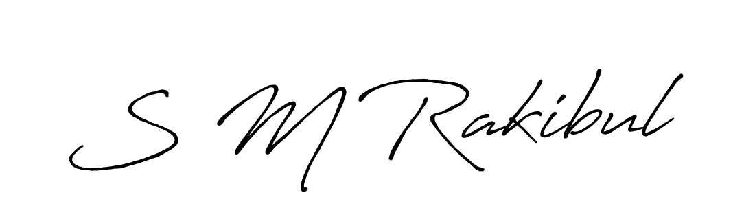 Also we have S M Rakibul name is the best signature style. Create professional handwritten signature collection using Antro_Vectra_Bolder autograph style. S M Rakibul signature style 7 images and pictures png