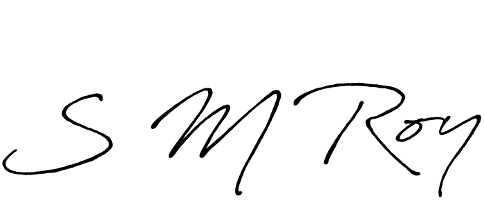 Design your own signature with our free online signature maker. With this signature software, you can create a handwritten (Antro_Vectra_Bolder) signature for name S M Roy. S M Roy signature style 7 images and pictures png