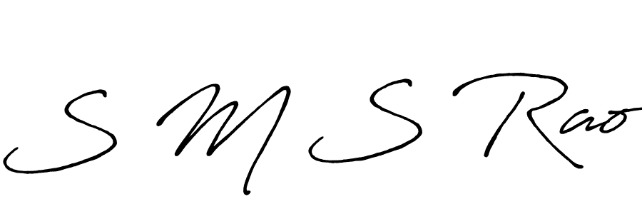 Make a beautiful signature design for name S M S Rao. With this signature (Antro_Vectra_Bolder) style, you can create a handwritten signature for free. S M S Rao signature style 7 images and pictures png