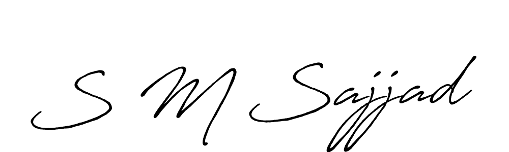 Also we have S M Sajjad name is the best signature style. Create professional handwritten signature collection using Antro_Vectra_Bolder autograph style. S M Sajjad signature style 7 images and pictures png