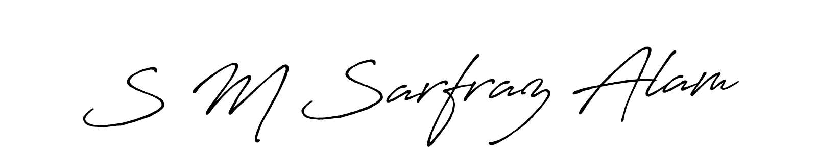 How to make S M Sarfraz Alam signature? Antro_Vectra_Bolder is a professional autograph style. Create handwritten signature for S M Sarfraz Alam name. S M Sarfraz Alam signature style 7 images and pictures png