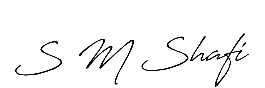 Make a beautiful signature design for name S M Shafi. With this signature (Antro_Vectra_Bolder) style, you can create a handwritten signature for free. S M Shafi signature style 7 images and pictures png