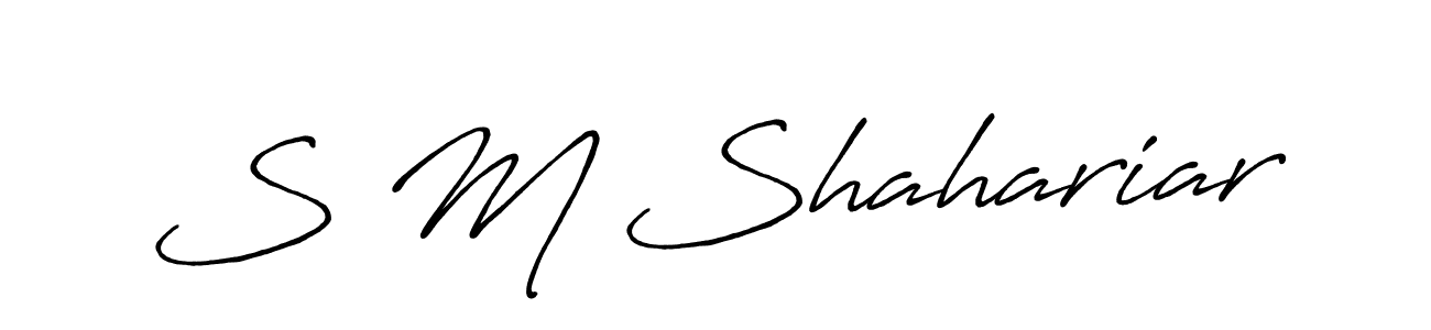 It looks lik you need a new signature style for name S M Shahariar. Design unique handwritten (Antro_Vectra_Bolder) signature with our free signature maker in just a few clicks. S M Shahariar signature style 7 images and pictures png