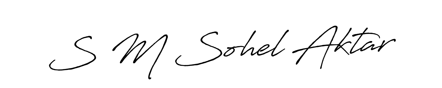 Also You can easily find your signature by using the search form. We will create S M Sohel Aktar name handwritten signature images for you free of cost using Antro_Vectra_Bolder sign style. S M Sohel Aktar signature style 7 images and pictures png