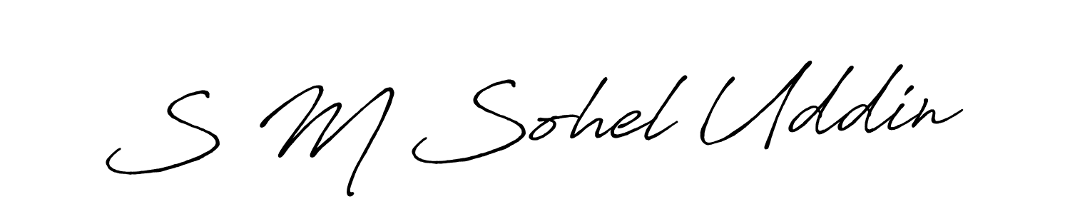 Also You can easily find your signature by using the search form. We will create S M Sohel Uddin name handwritten signature images for you free of cost using Antro_Vectra_Bolder sign style. S M Sohel Uddin signature style 7 images and pictures png
