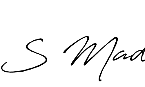 Use a signature maker to create a handwritten signature online. With this signature software, you can design (Antro_Vectra_Bolder) your own signature for name S Mad. S Mad signature style 7 images and pictures png