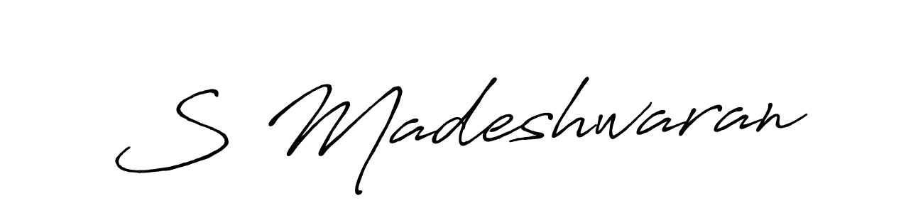 Design your own signature with our free online signature maker. With this signature software, you can create a handwritten (Antro_Vectra_Bolder) signature for name S Madeshwaran. S Madeshwaran signature style 7 images and pictures png