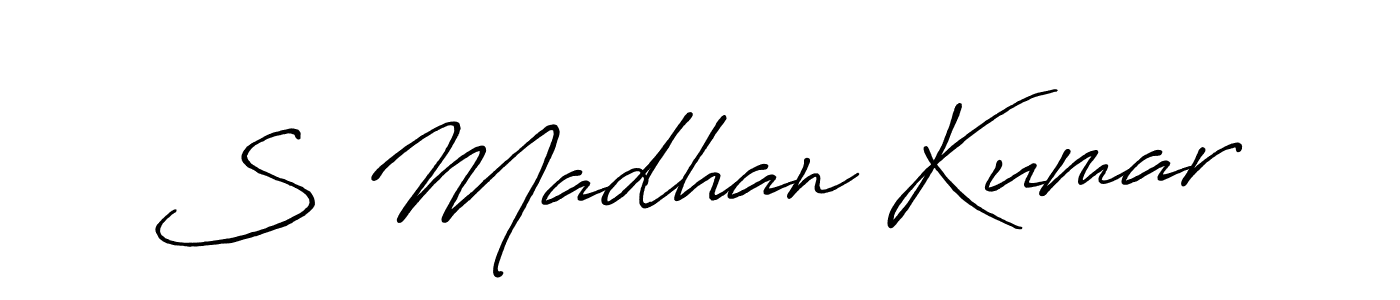 How to make S Madhan Kumar signature? Antro_Vectra_Bolder is a professional autograph style. Create handwritten signature for S Madhan Kumar name. S Madhan Kumar signature style 7 images and pictures png