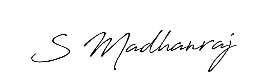 Also we have S Madhanraj name is the best signature style. Create professional handwritten signature collection using Antro_Vectra_Bolder autograph style. S Madhanraj signature style 7 images and pictures png