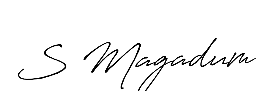 Design your own signature with our free online signature maker. With this signature software, you can create a handwritten (Antro_Vectra_Bolder) signature for name S Magadum. S Magadum signature style 7 images and pictures png