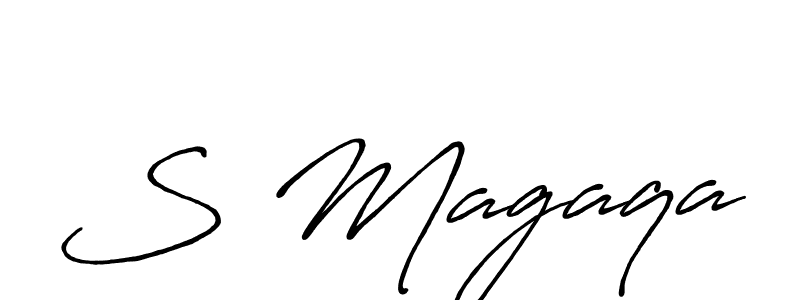 The best way (Antro_Vectra_Bolder) to make a short signature is to pick only two or three words in your name. The name S Magaqa include a total of six letters. For converting this name. S Magaqa signature style 7 images and pictures png