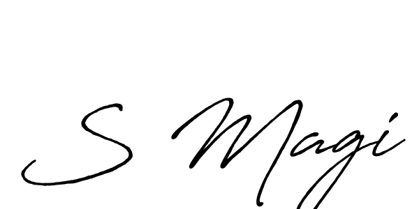 S Magi stylish signature style. Best Handwritten Sign (Antro_Vectra_Bolder) for my name. Handwritten Signature Collection Ideas for my name S Magi. S Magi signature style 7 images and pictures png