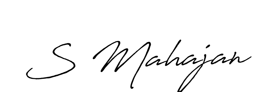 Use a signature maker to create a handwritten signature online. With this signature software, you can design (Antro_Vectra_Bolder) your own signature for name S Mahajan. S Mahajan signature style 7 images and pictures png