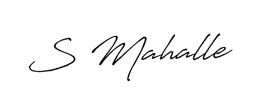 Design your own signature with our free online signature maker. With this signature software, you can create a handwritten (Antro_Vectra_Bolder) signature for name S Mahalle. S Mahalle signature style 7 images and pictures png