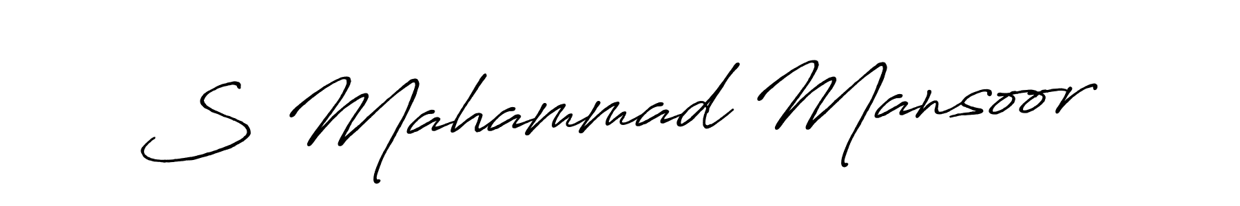 if you are searching for the best signature style for your name S Mahammad Mansoor. so please give up your signature search. here we have designed multiple signature styles  using Antro_Vectra_Bolder. S Mahammad Mansoor signature style 7 images and pictures png