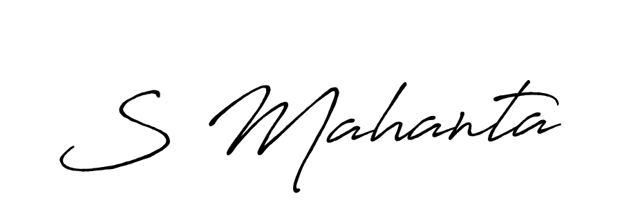 Similarly Antro_Vectra_Bolder is the best handwritten signature design. Signature creator online .You can use it as an online autograph creator for name S Mahanta. S Mahanta signature style 7 images and pictures png